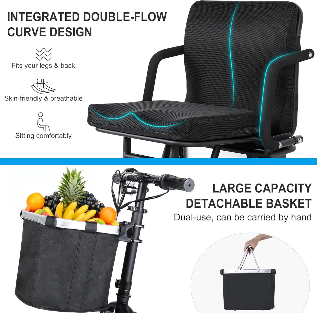 Black 3 Wheel Electric Scooter with Removable Battery J3108