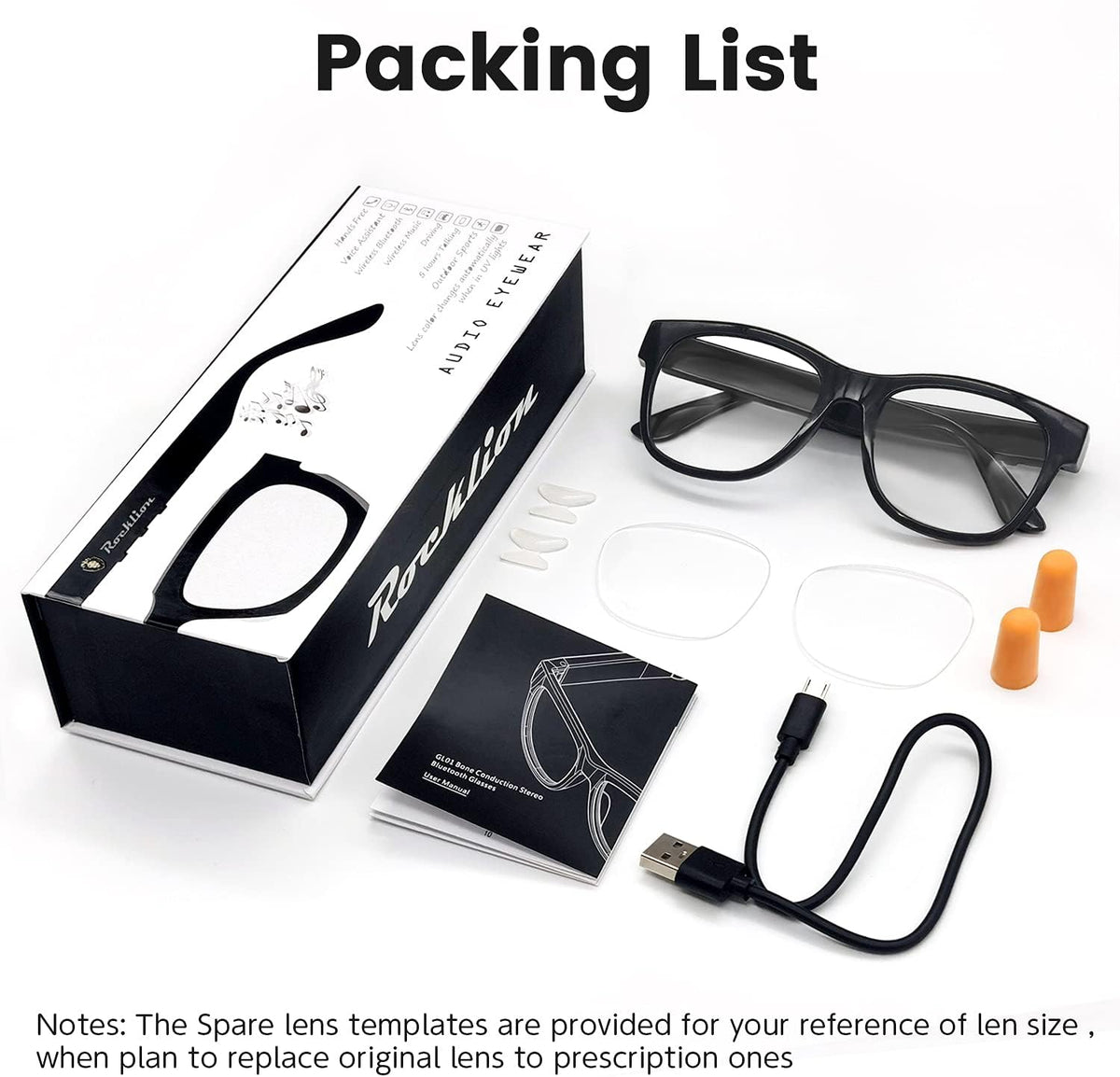 Bone Conduction Glasses Open-Ear Headphones Bluetooth Photochromic Sunglasses Anti Blue Ray IP6 Waterproof Audio Glasses G366241