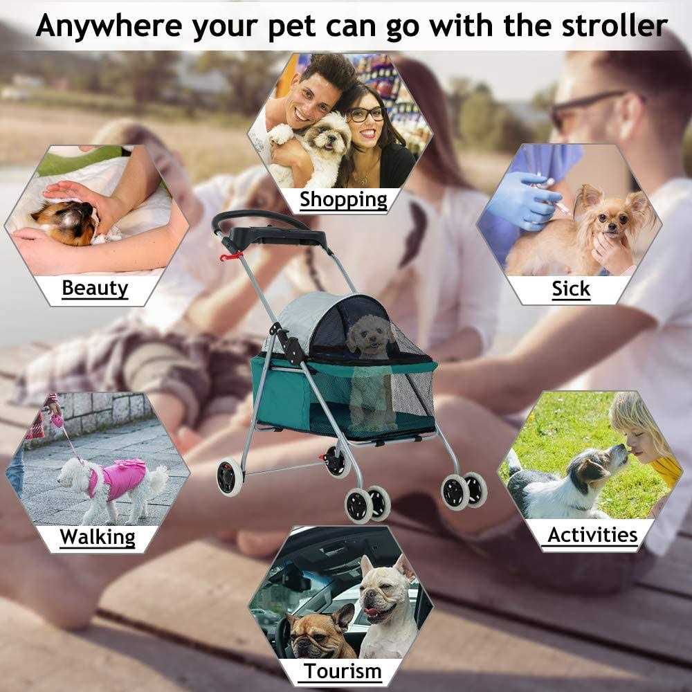 Folding Pet Stroller with Cup Holder L3496