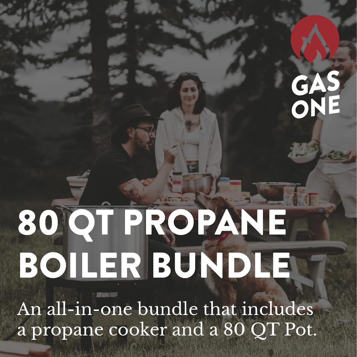 80Qt Seafood Boil Pot with Propane Burner and Basket I9808