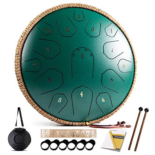 15 Note 14 Inch Steel Tongue Drum with Carry Bag G68084
