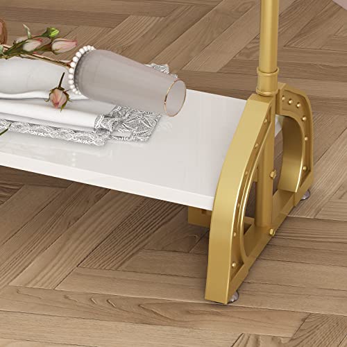 Gold Heavy Duty Garment Rack with Shelf (47.24L) Z920