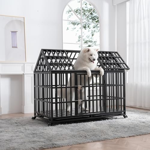 48 Inch Metal Dog Crate with Removable Trays R5007