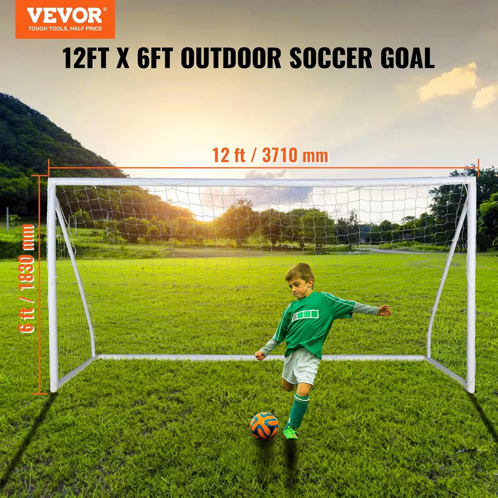12x6 ft Portable Soccer Goal with Carry Bag V95367