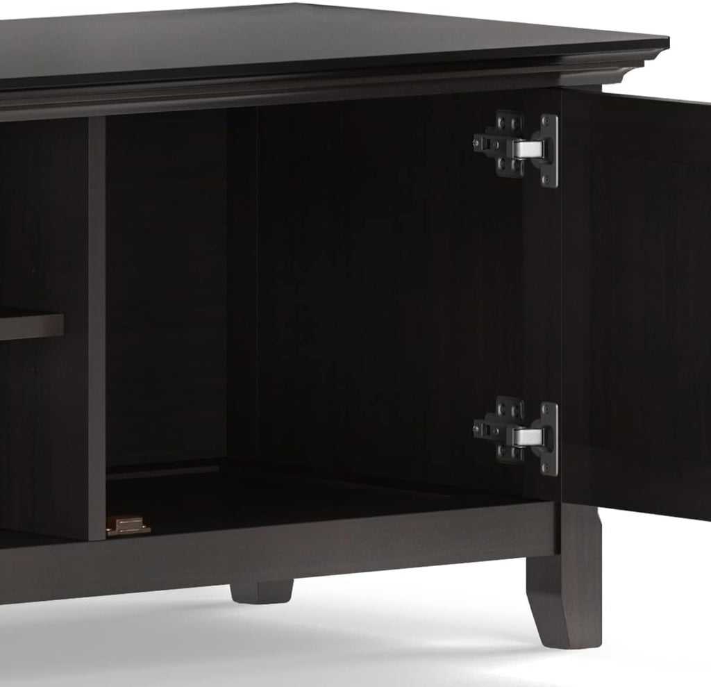 72 inch Solid Wood Media Stand, Hickory Brown R99664