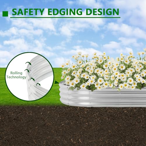8x4x1 FT Galvanized Metal Raised Garden Bed C18377