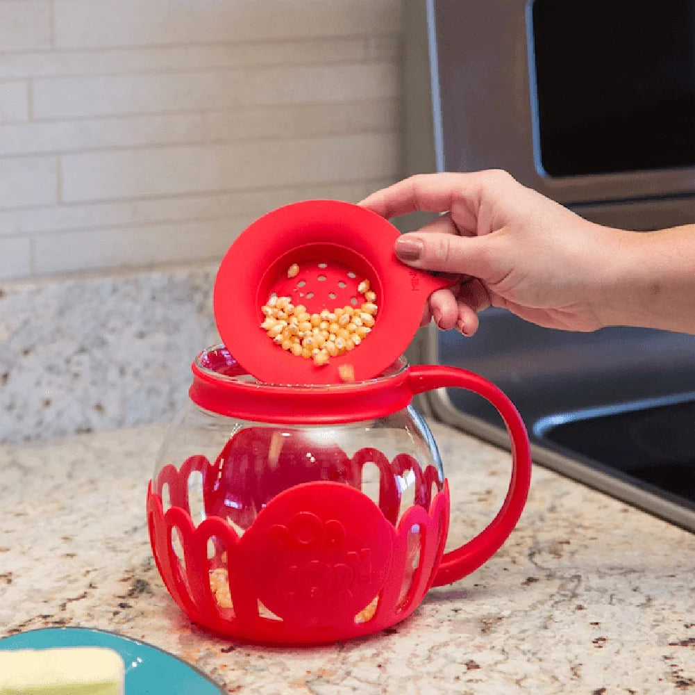 3QT Microwave Popcorn Popper with Glass Lid R30686