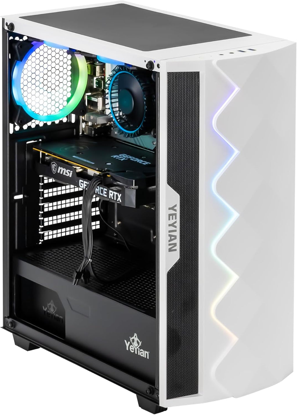 GeForce RTX 4060 Gaming PC, AMD Ryzen 5 7500F, 16GB DDR5 5600, 1TB NVMe SSD, Win 11 Home Prebuilt PC J542814