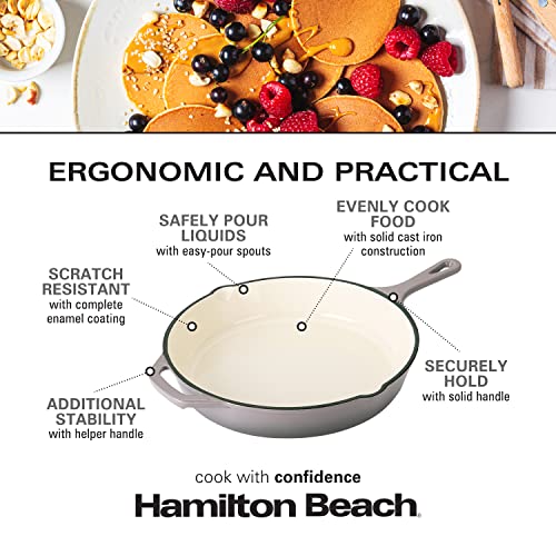 Cream Enameled Cast Iron Fry Pan 10-Inch A5432