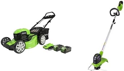 40V 21" Brushless Self-Propelled Lawn Mower with 2 x 4Ah Batteries and Charger Q654755