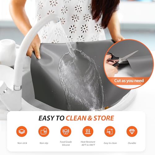 Grey 25" x 17" Silicone Mat M132