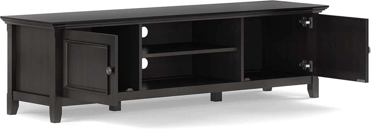 72 inch Solid Wood Media Stand, Hickory Brown R99664