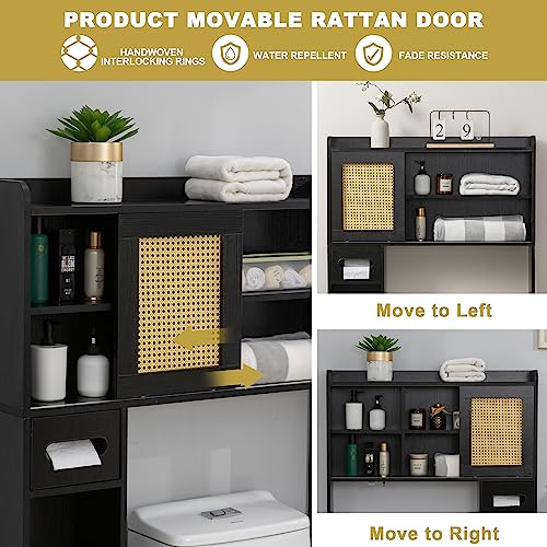 White Over The Toilet Storage Cabinet with Adjustable Shelves B7014
