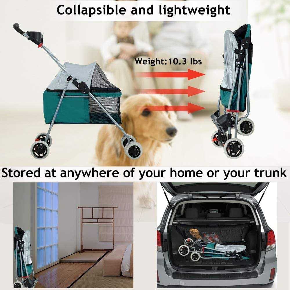 Folding Pet Stroller with Cup Holder L3496