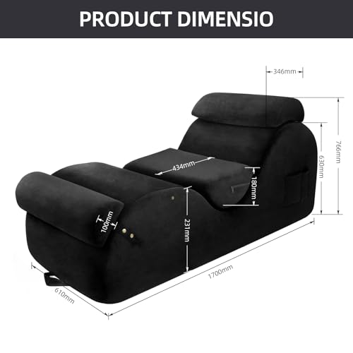 Pink X-L Chaise Lounge Chair with Headrest T86351