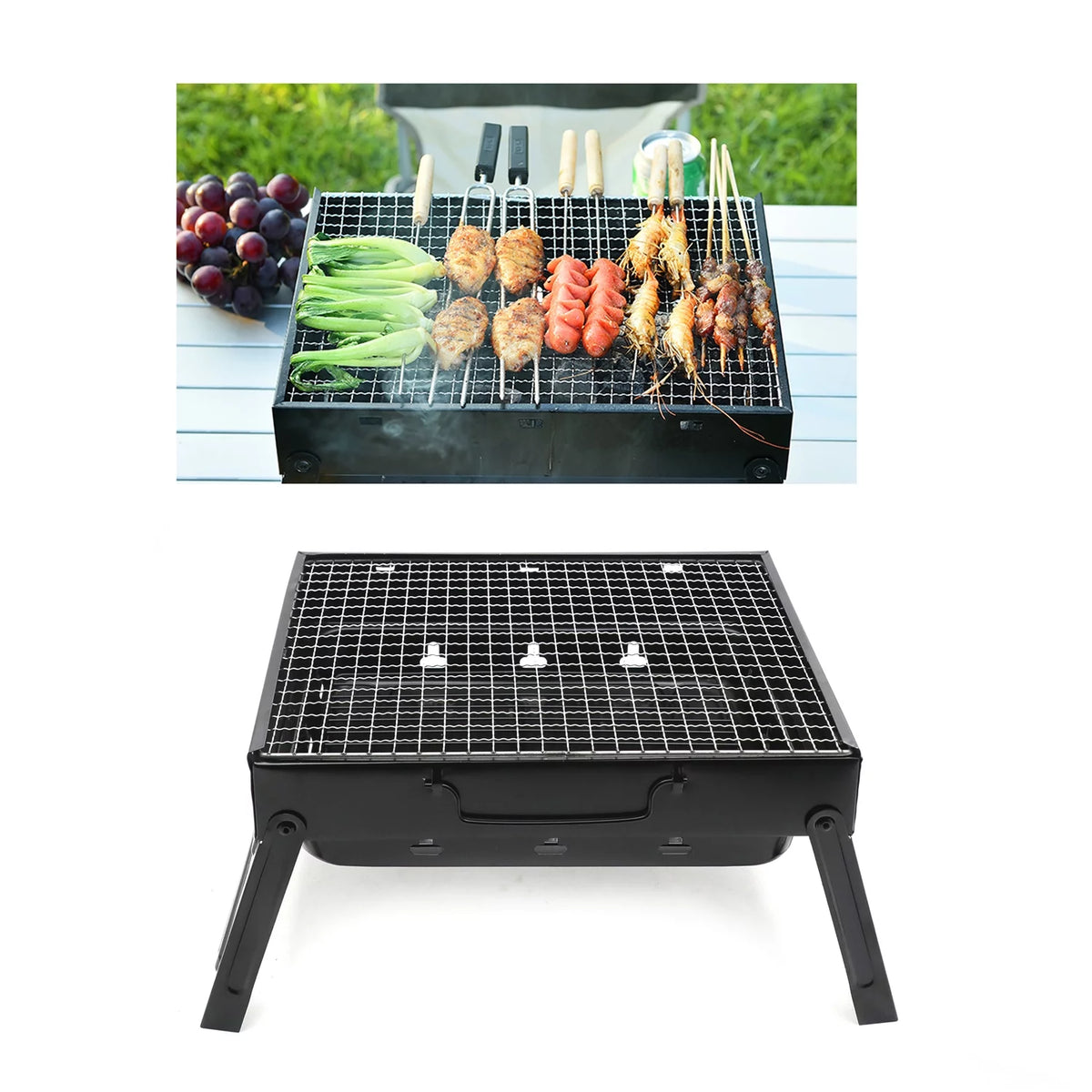 Compact Charcoal Barbecue Grill Camping Cooker B88224