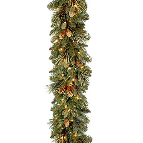 9 ft Pre-Lit Artificial Christmas Garland with 100 Clear Lights B694