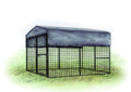 Black Metal Wire Chicken Cage V657