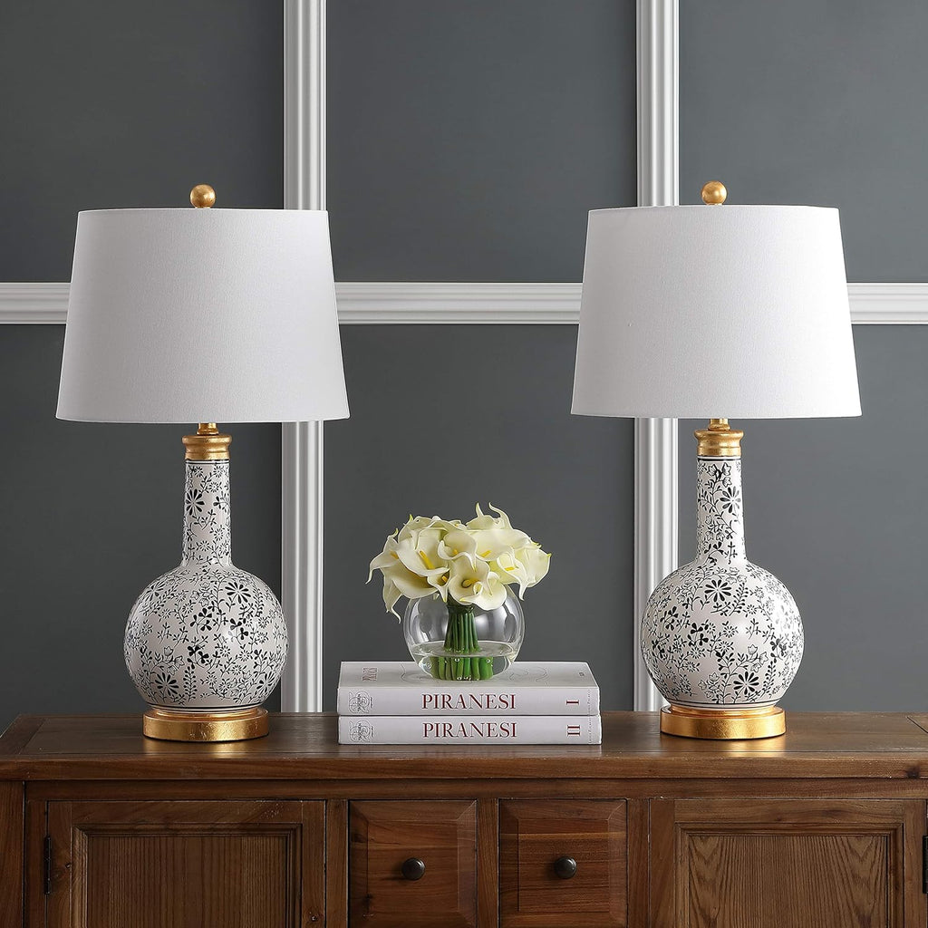 Black/ White 26-inch Table Lamp Set of 2 O1055