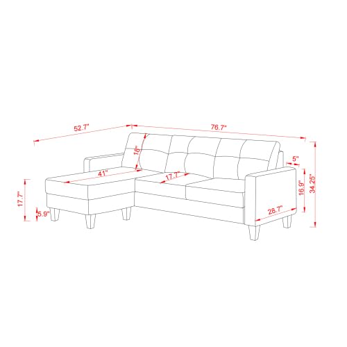 Blue Polyester L Shaped Sofa B31107