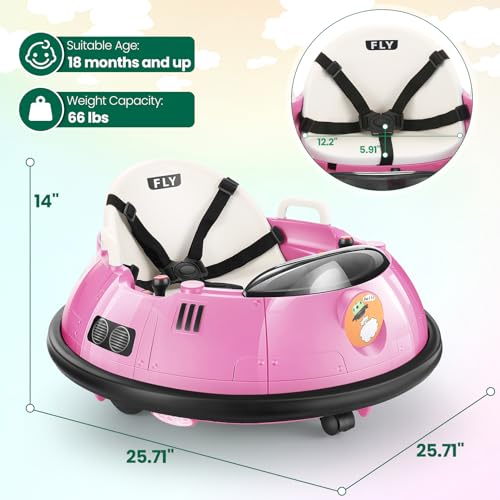 Pink Kids Bumper Car with Remote Control N234