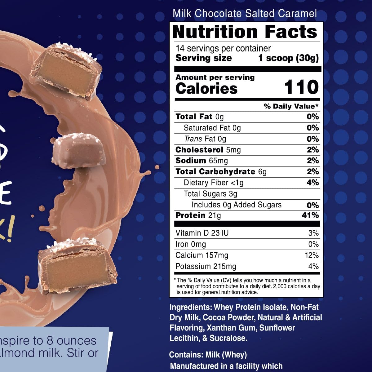 Milk Chocolate Salted Caramel Whey Protein Isolate Powder S407087