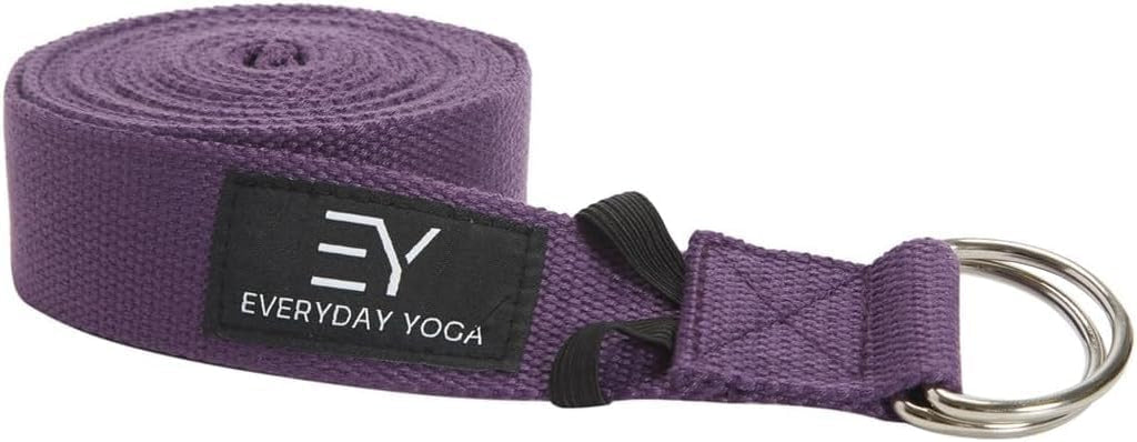 Plum Rectangular Yoga Bolster and Yoga Strap Set T239505