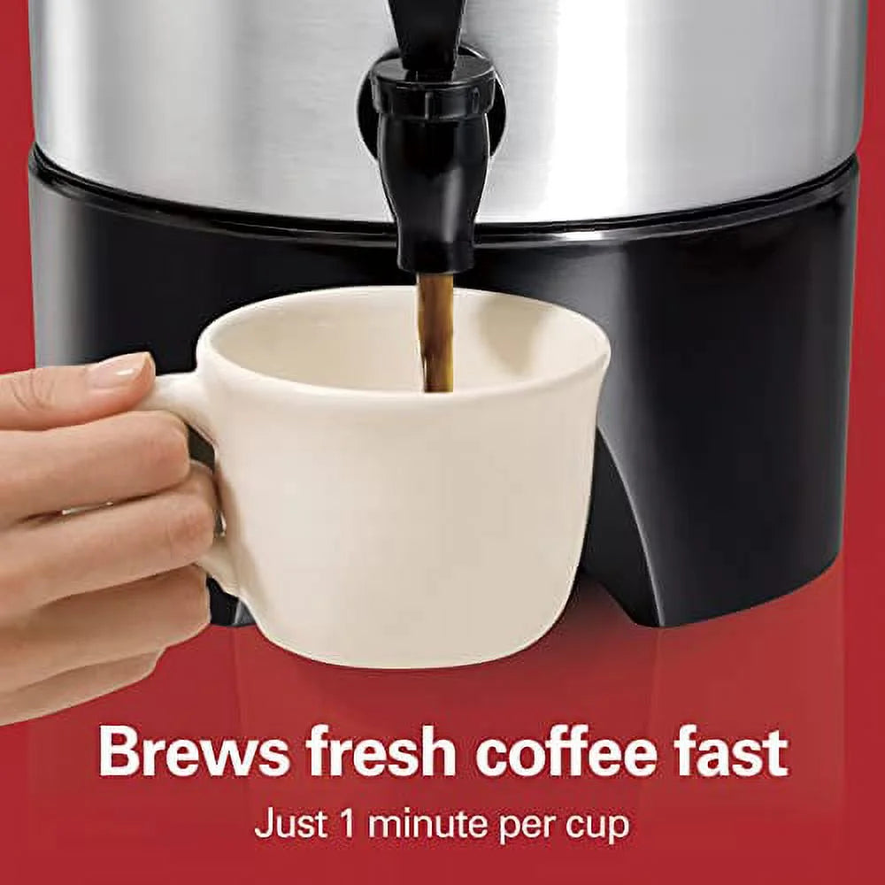 Silver 45 Cup Coffee Urn and Hot Beverage Dispenser O87601