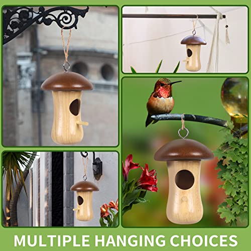 Hanging Hummingbird Nest Branches with Leaf (1 PCS) R5781