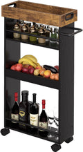 Slim 4 Tier Rolling Storage Cart with Handle E859343