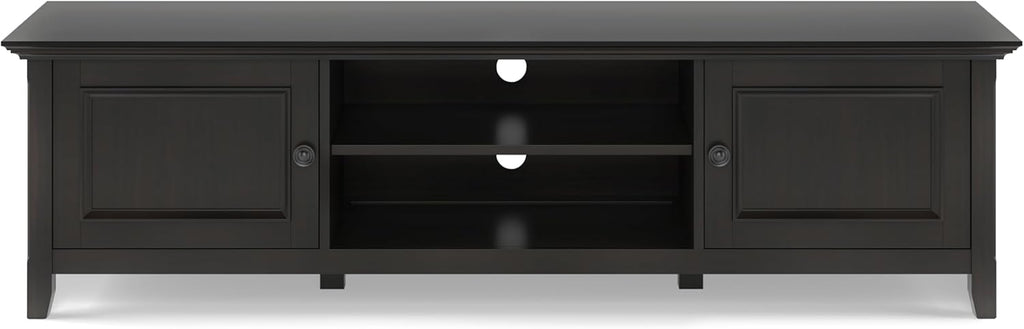 72 inch Solid Wood Media Stand, Hickory Brown R99664