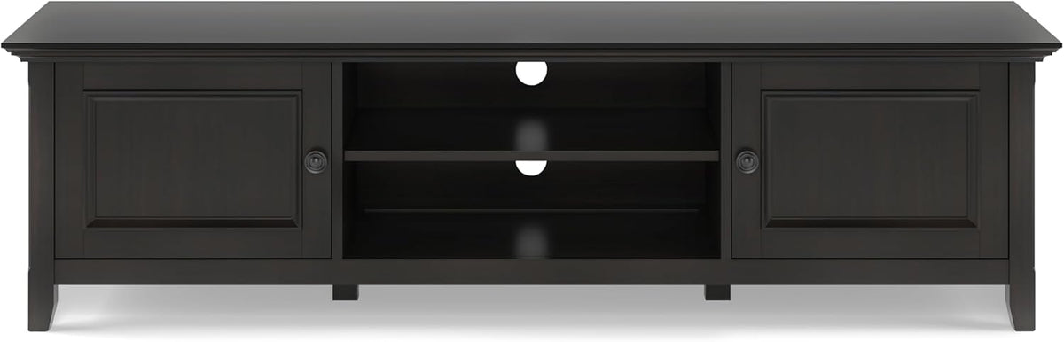 72 inch Solid Wood Media Stand, Hickory Brown R99664