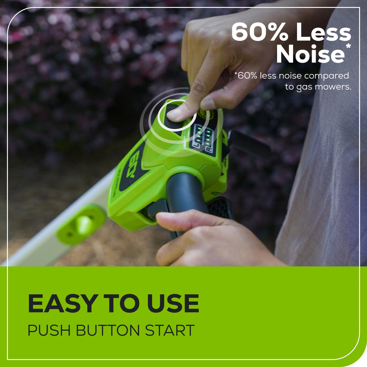 60V 21 Self Propelled Lawn Mower with 8.0 Ah Battery & Rapid Charger Y255310