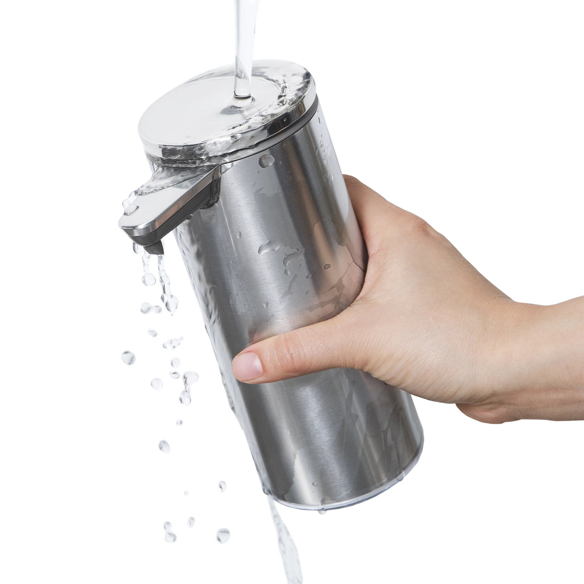 9 oz. Touch-Free Automatic Rechargeable Sensor Liquid Soap Dispenser, Brushed Stainless Steel E776572