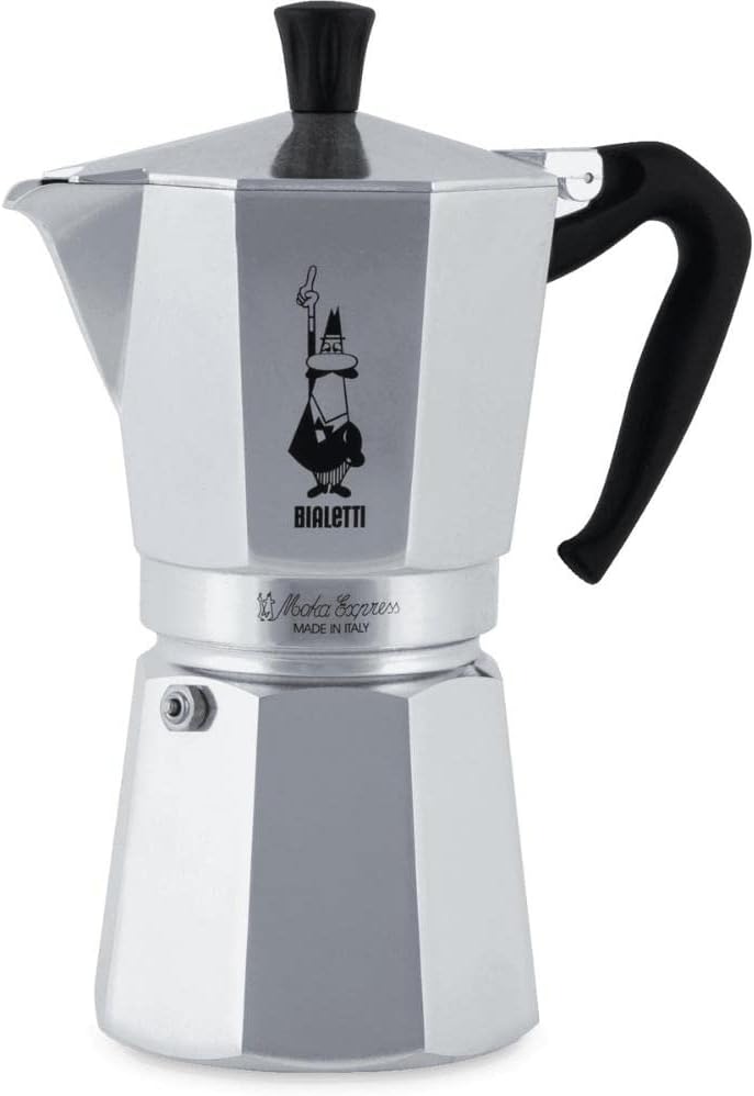 Moka Pot 12 Cups 22 Oz Aluminium Silver Stovetop Espresso Maker C211526