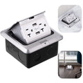 Waterproof Electrical Recessed Outlet Box with 20A Tamper-Resistant Receptacle & 4.8A USB Chargers N185