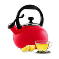 1.8 QT Red Enamel on Carbon Steel Whistling Kettle R334145