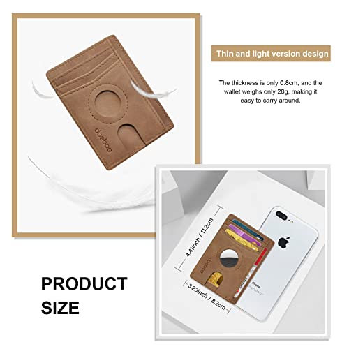 Minimalist Genuine Leather Airtag Wallet Case W29152