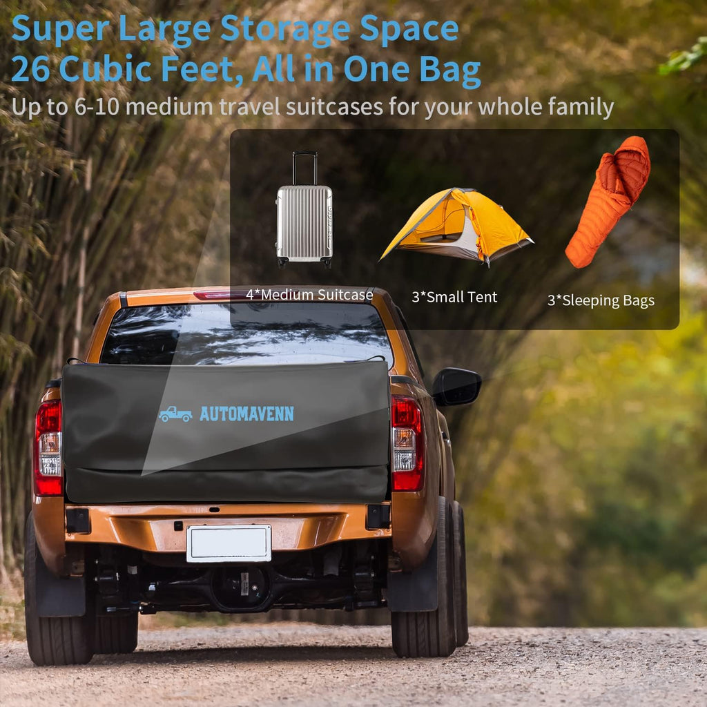 26 Cubic Feet 840D Heavy Duty Waterproof Truck Bed Storage Bag I41667