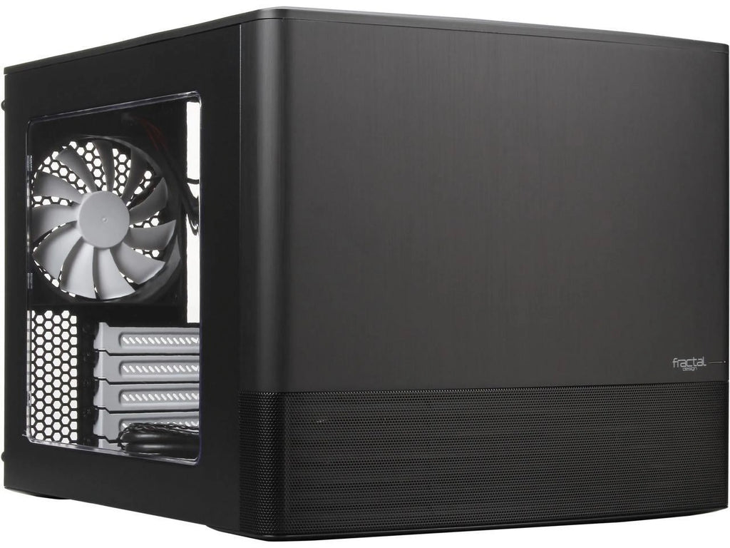 Black Window Aluminum/Steel Micro ATX Cube Computer Case I470452
