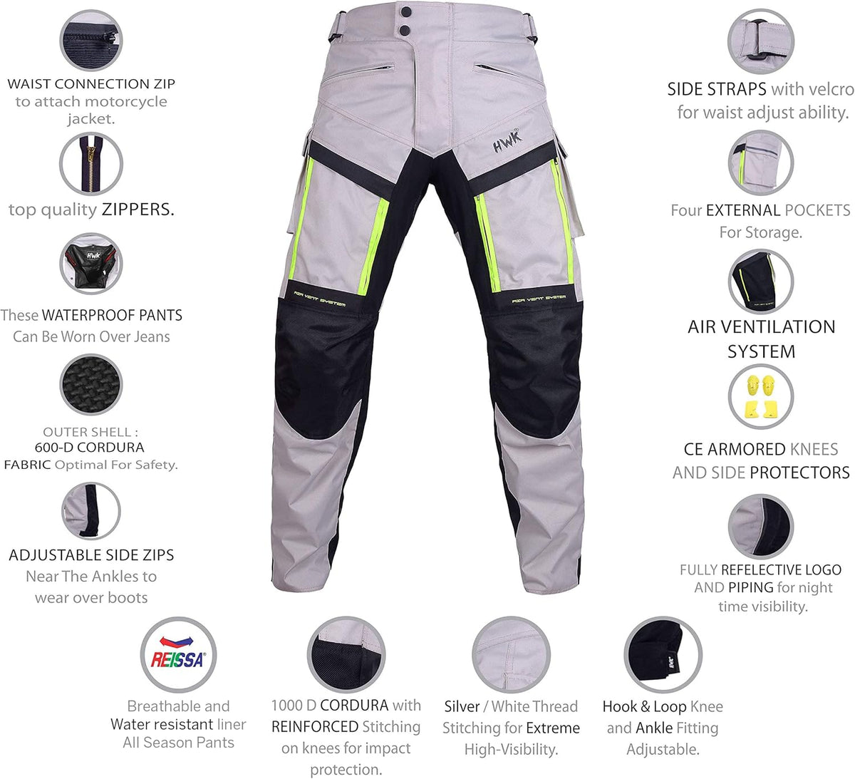 Motorcycle Cargo Work Pants Hi-Vis T19690
