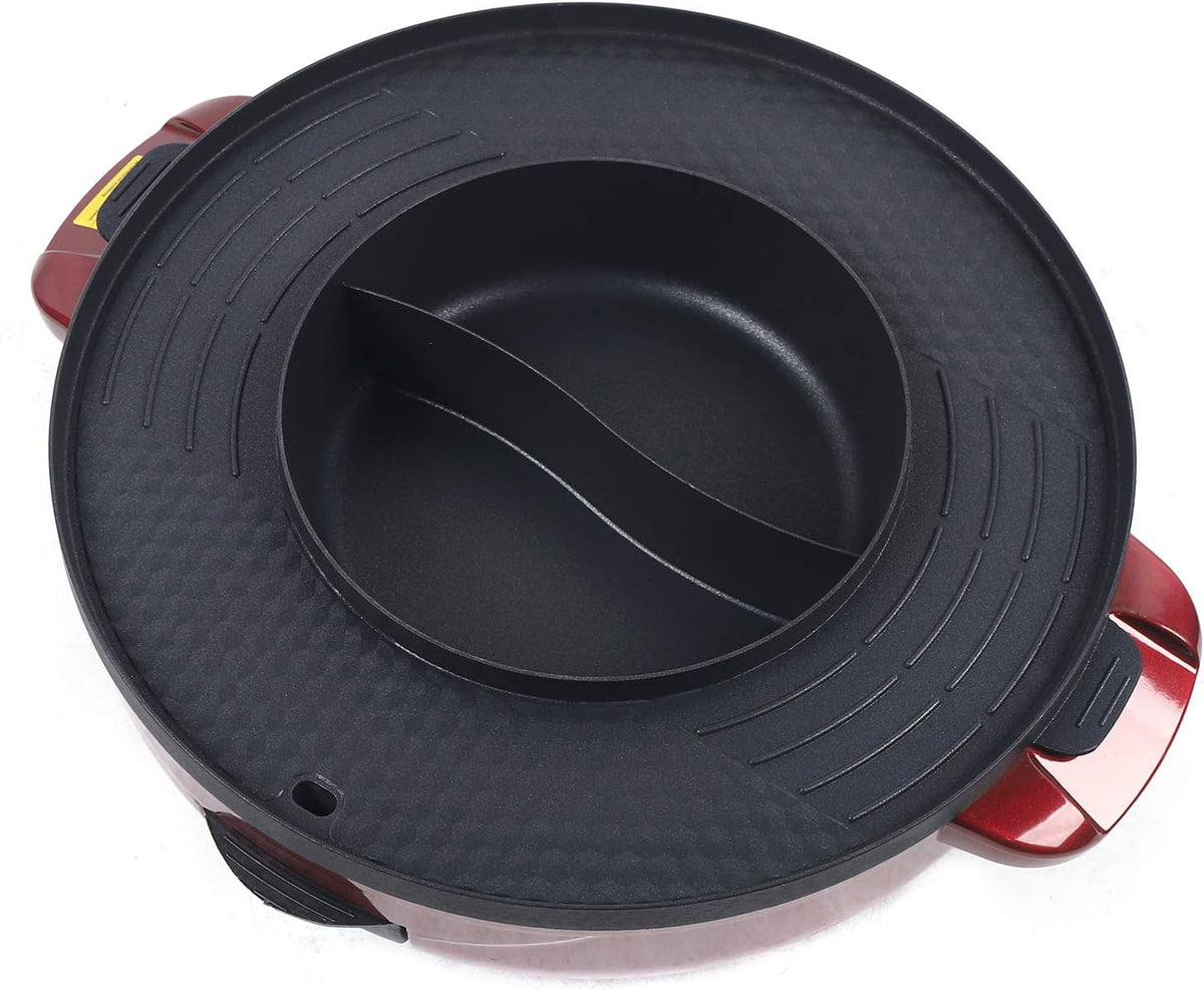 2 in 1 Electric Grill and Hot Pot with Nonstick Coating R778747