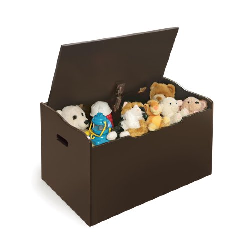 Gray Wooden Toy Box and Storage Bench Seat with Safety Hinge J2423