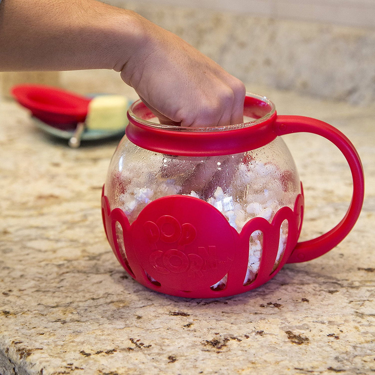 3QT Microwave Popcorn Popper with Glass Lid R30686