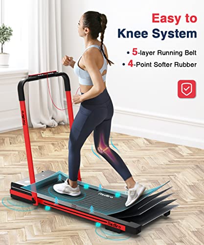 Under Desk Treadmill, 2 in 1 Motorized Portable Foldable Walking Pad with Remote Control B556
