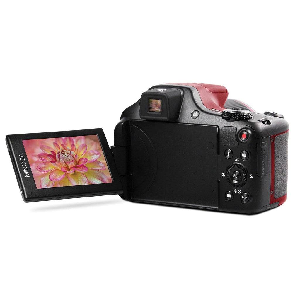Red 20.0-Megapixel 1080p Full HD 67x Optical Zoom Wi-Fi Bridge Camera Y332
