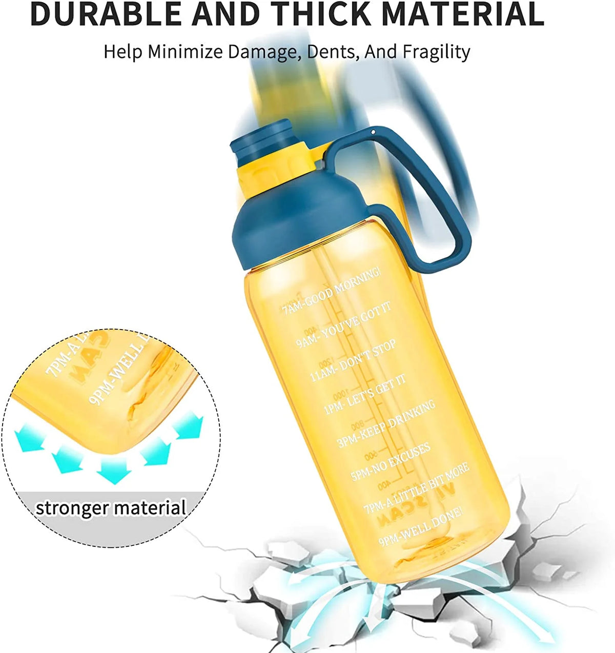 64 oz Leakproof BPA Free Water Bottle with Straw I882734