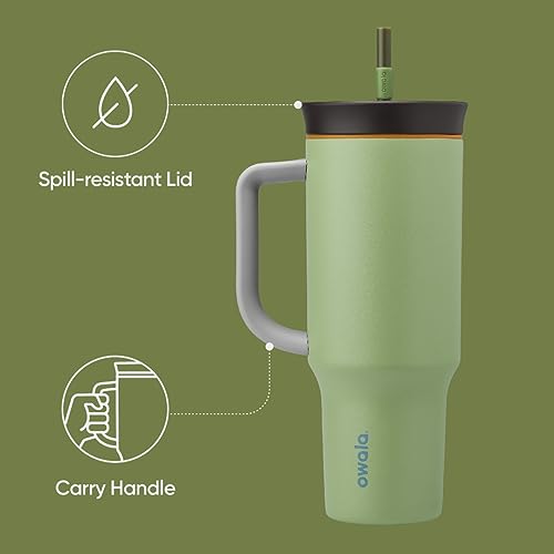 40 oz Stainless Steel Insulated Travel Tumbler with Lid and Straw L169