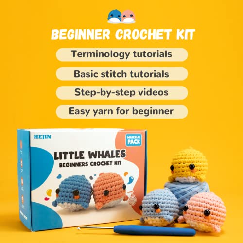3PCS Crochet Animal Kit with Yarn, Eyes, Stuffing, Crochet Hook Q611508