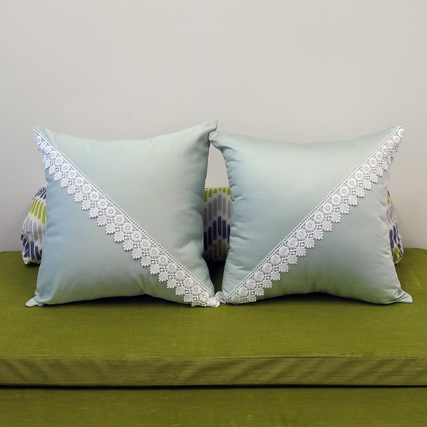 Alejandra Throw Pillow Covers (2PC) 18 X 18 Inches 100% Cotton Sateen